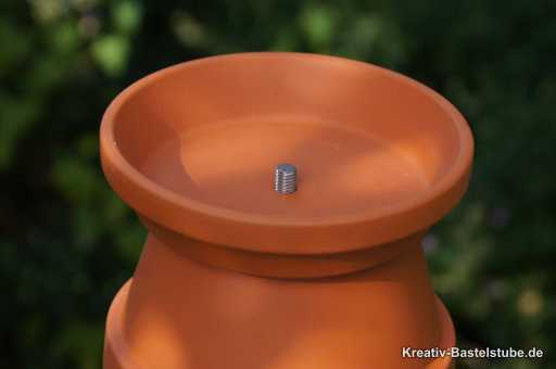 Teelichtofen selber bauen - Verwendung des 2. Tellers