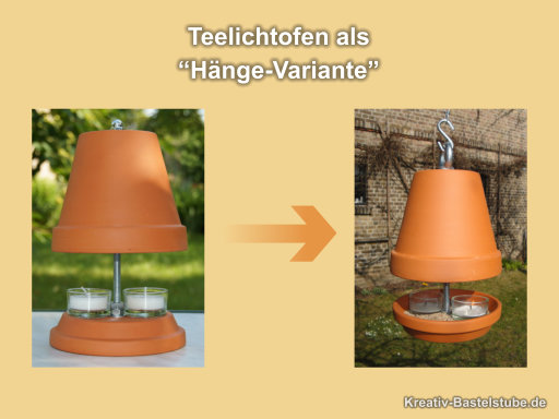 Teelichtofen Bauanleitung - Hänge-Variante